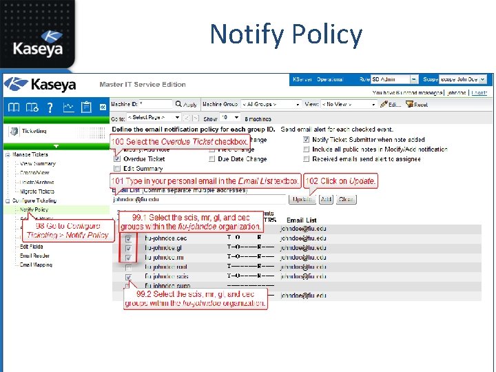 Notify Policy 