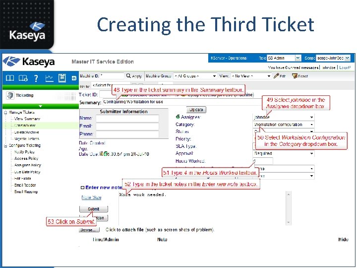 Creating the Third Ticket 