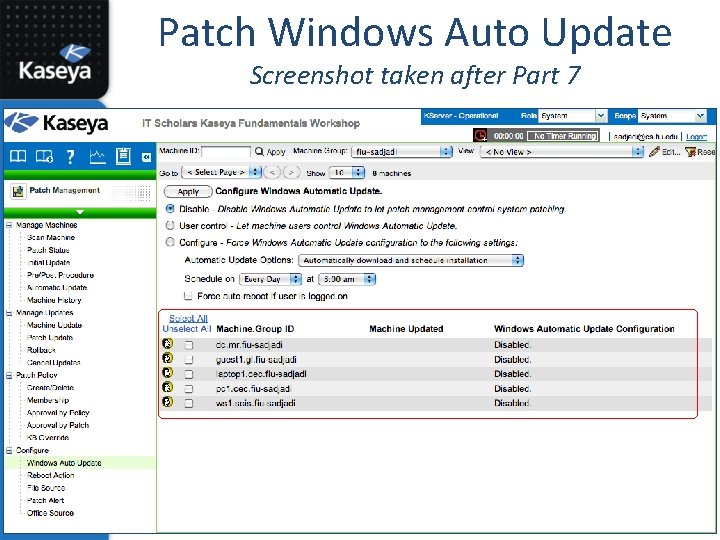 Patch Windows Auto Update Screenshot taken after Part 7 