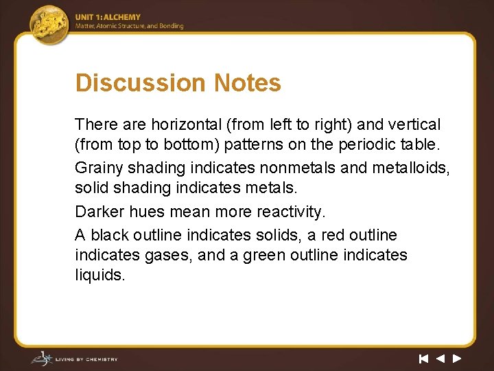 Discussion Notes There are horizontal (from left to right) and vertical (from top to