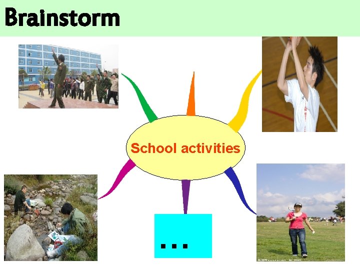 Brainstorm School activities … 