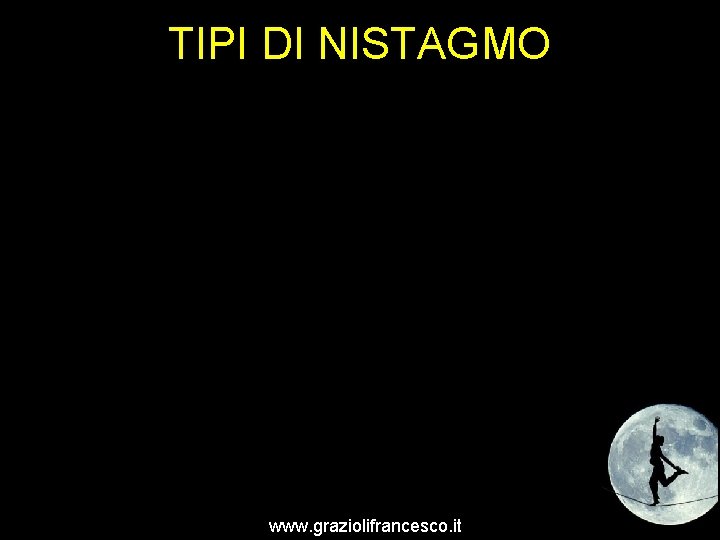 TIPI DI NISTAGMO www. graziolifrancesco. it 
