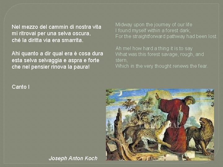 Nel mezzo del cammin di nostra vita mi ritrovai per una selva oscura, ché Nel mezzo del cammin di nostra vita mi ritrovai per una selva oscura, ché