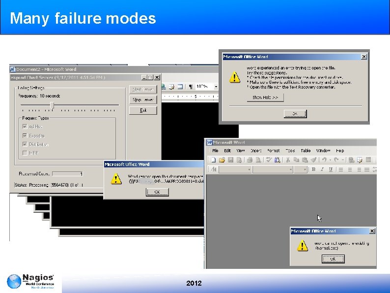 Many failure modes 2012 