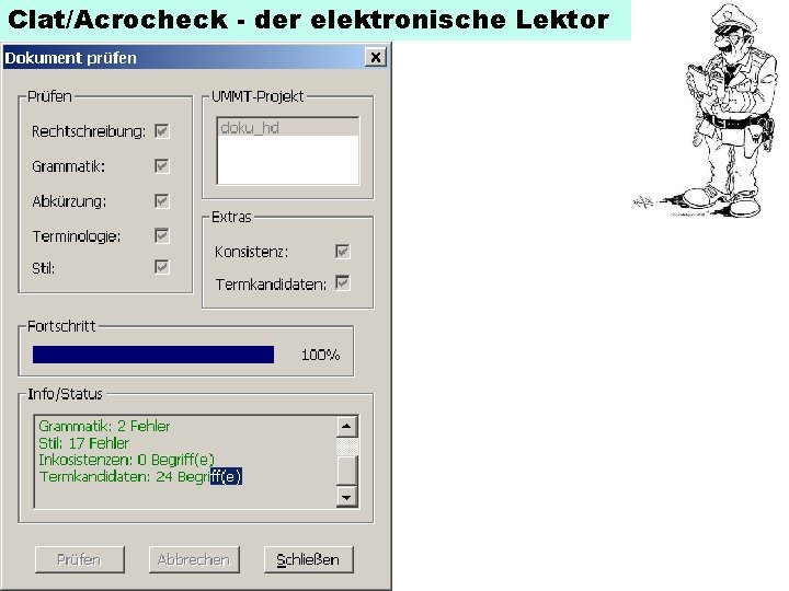 Clat/Acrocheck - der elektronische Lektor 