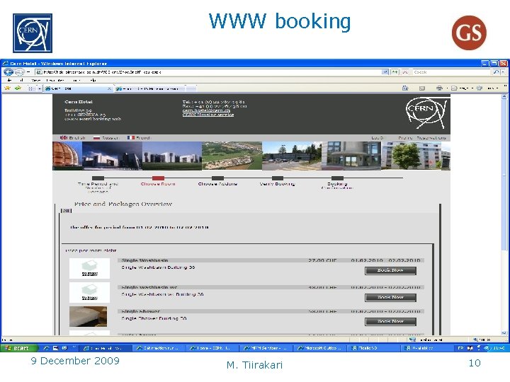 WWW booking 9 December 2009 M. Tiirakari 10 