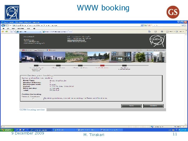 WWW booking 9 December 2009 M. Tiirakari 11 