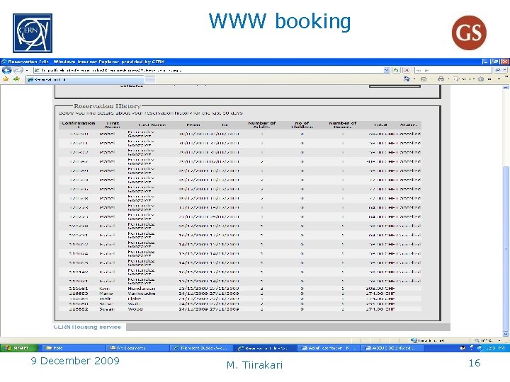 WWW booking 9 December 2009 M. Tiirakari 16 