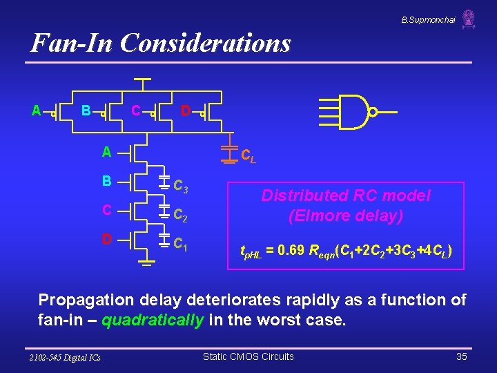 B. Supmonchai Fan-In Considerations A B C D A CL B C 3 C