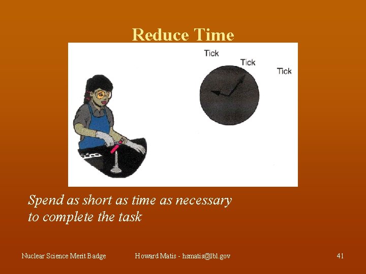 Reduce Time Spend as short as time as necessary to complete the task Nuclear