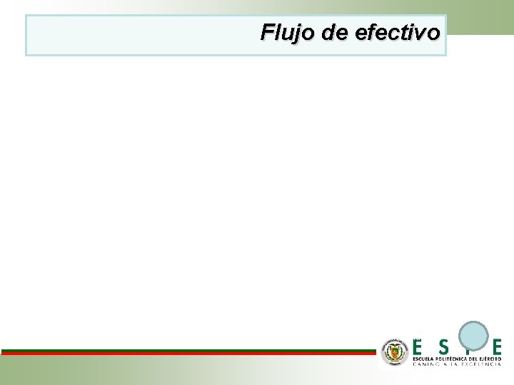 Flujo de efectivo • • Operación: Aquellas que afectan los resultados de la empresa,