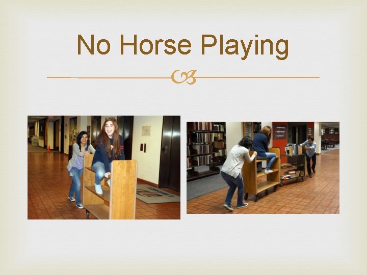 No Horse Playing 