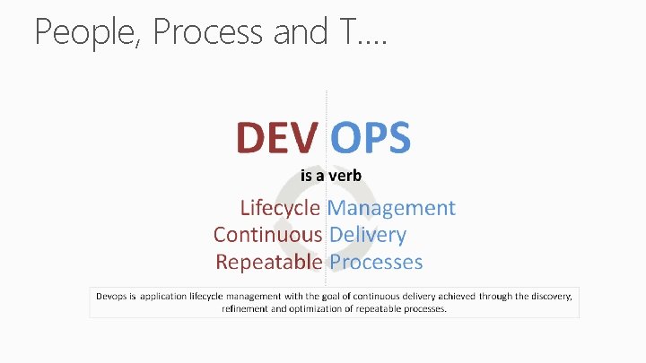 People, Process and T…. 