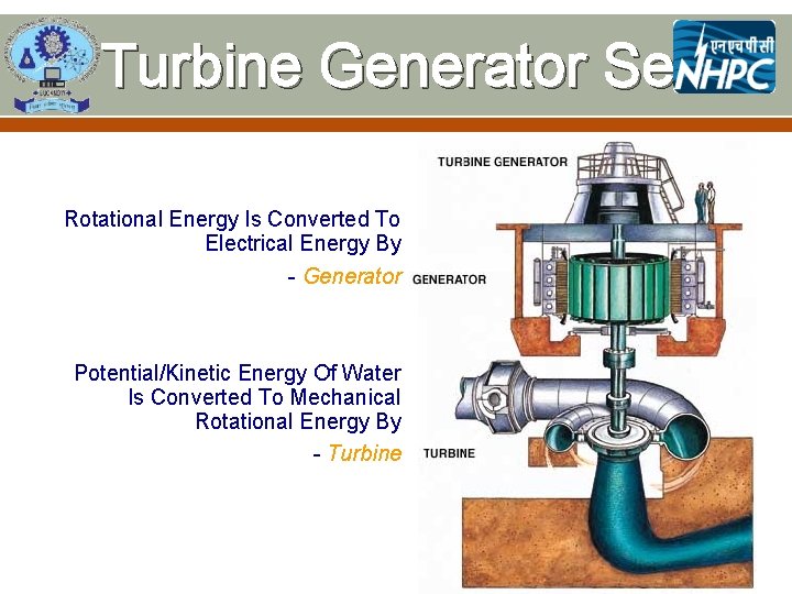 Turbine Generator Set Rotational Energy Is Converted To Electrical Energy By - Generator Potential/Kinetic