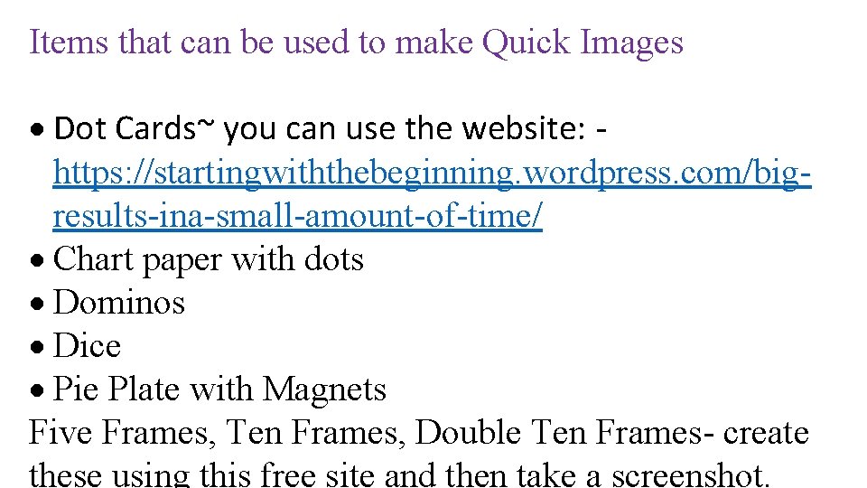 Items that can be used to make Quick Images Dot Cards~ you can use