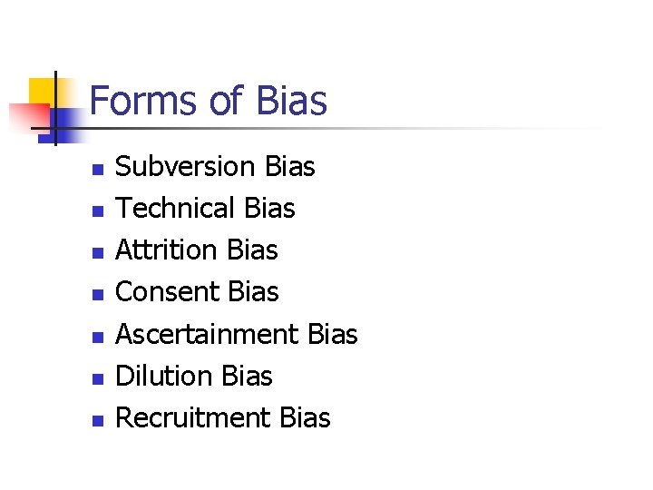 Sources of Bias in Randomised Controlled Trials REMEMBER