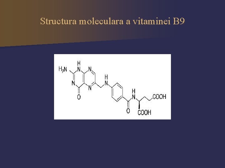 Structura moleculara a vitaminei B 9 