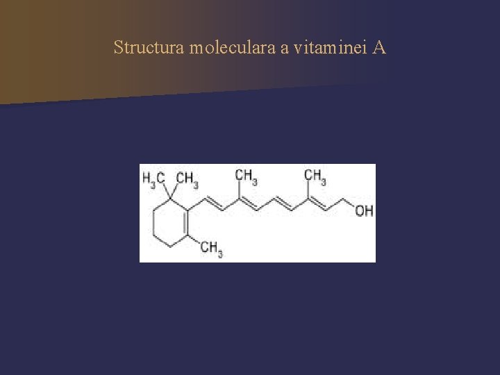 Structura moleculara a vitaminei A 