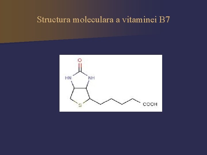 Structura moleculara a vitaminei B 7 