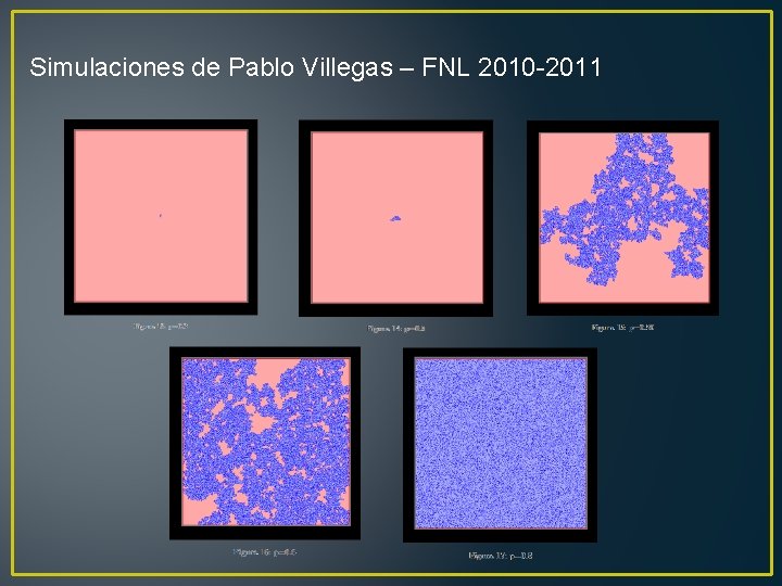 Simulaciones de Pablo Villegas – FNL 2010 -2011 