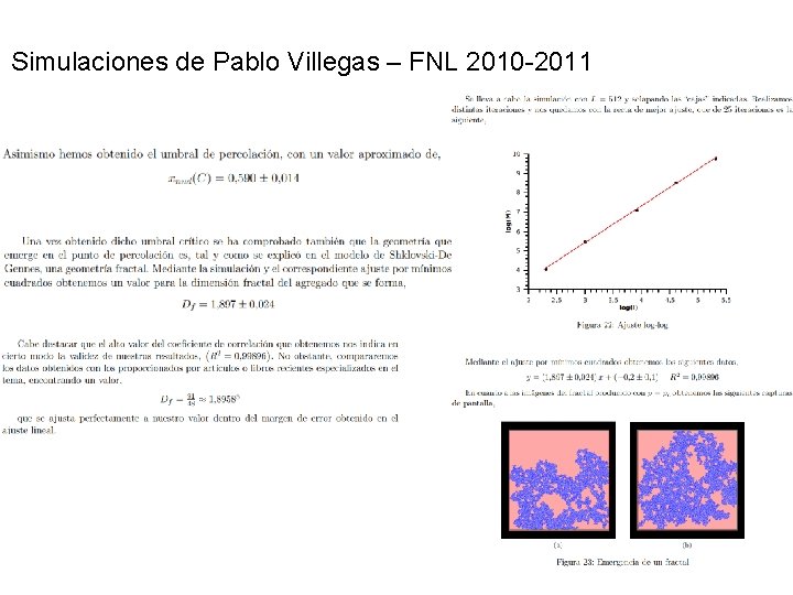 Simulaciones de Pablo Villegas – FNL 2010 -2011 