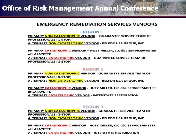 Office of Risk Management Annual Conference 