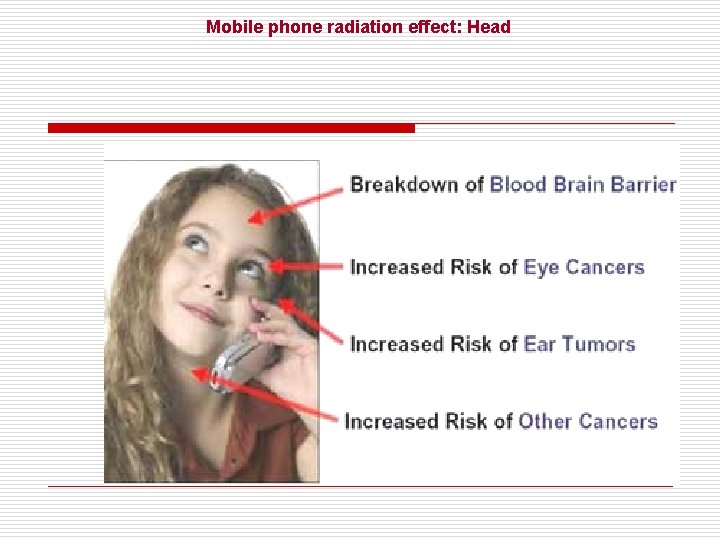 Mobile phone radiation effect: Head 