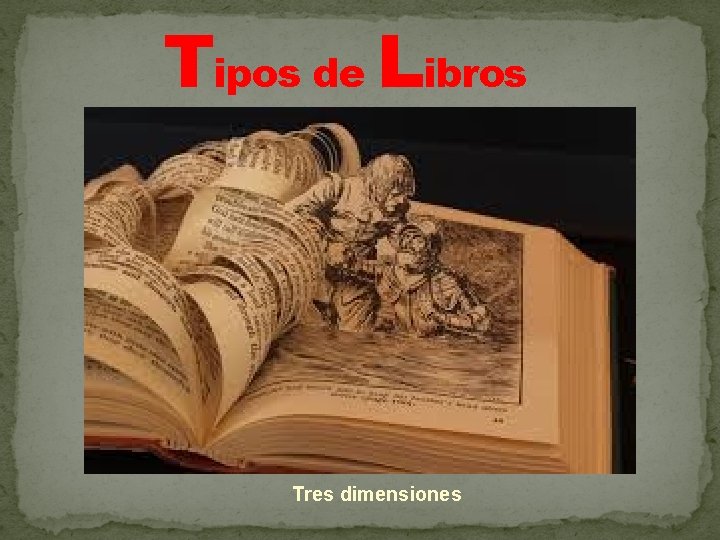 Tipos de Libros Tres dimensiones 