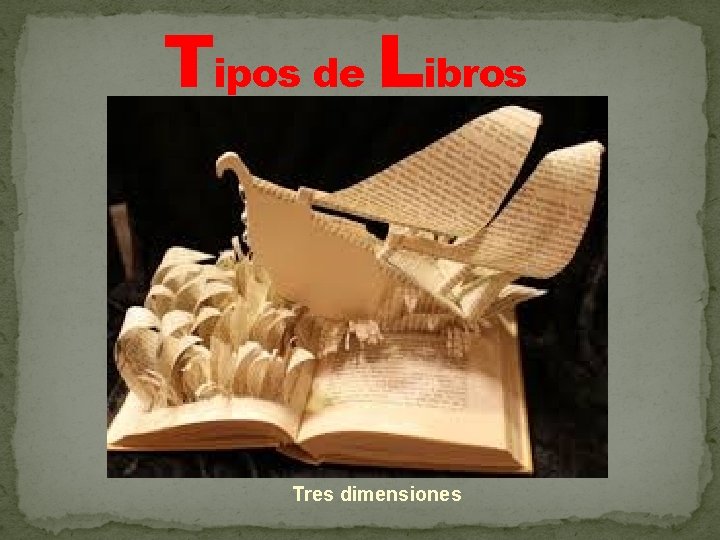 Tipos de Libros Tres dimensiones 