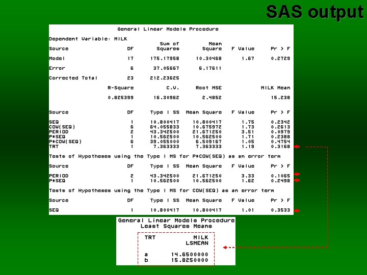 SAS output 