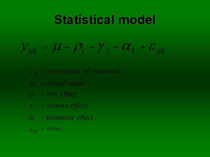 Statistical model 