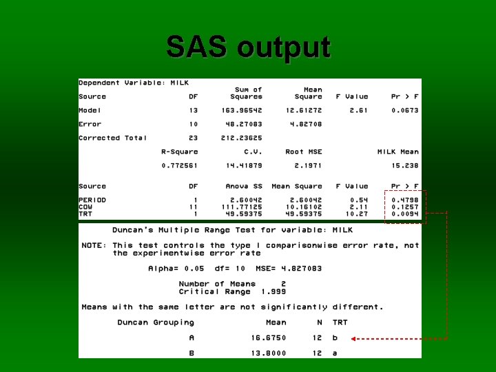 SAS output 