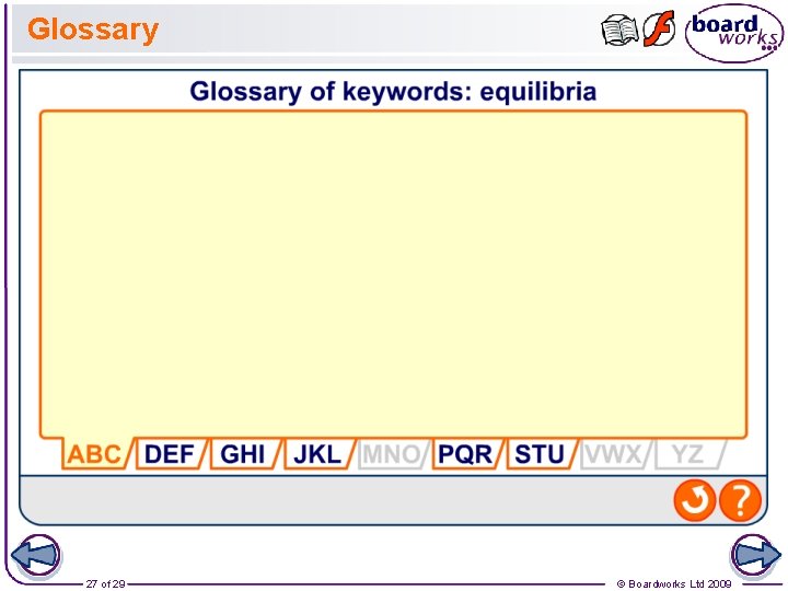 Glossary 27 of 29 © Boardworks Ltd 2009 