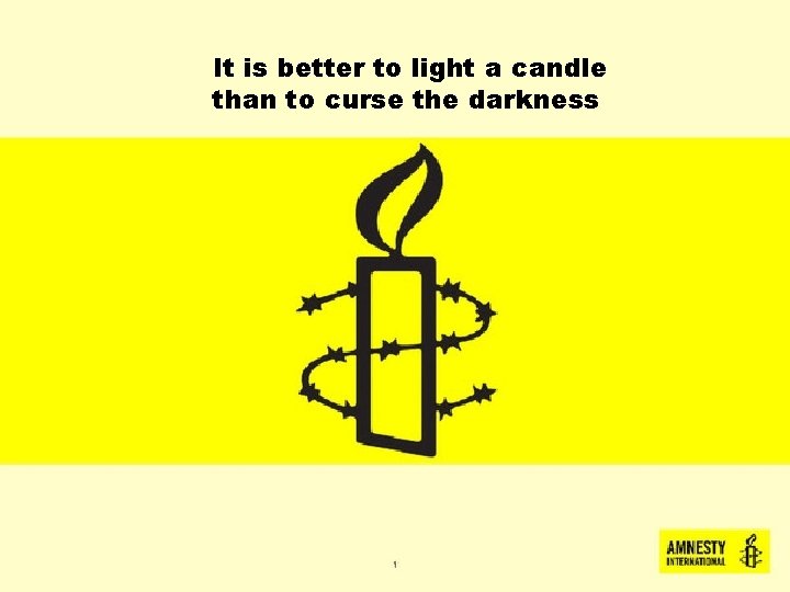 It is better to light a candle than to curse the darkness Date/time NAME