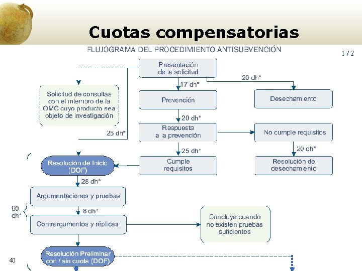 Cuotas compensatorias 1/2 40 