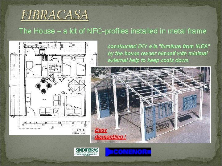 FIBRACASA The House – a kit of NFC-profiles installed in metal frame constructed DIY
