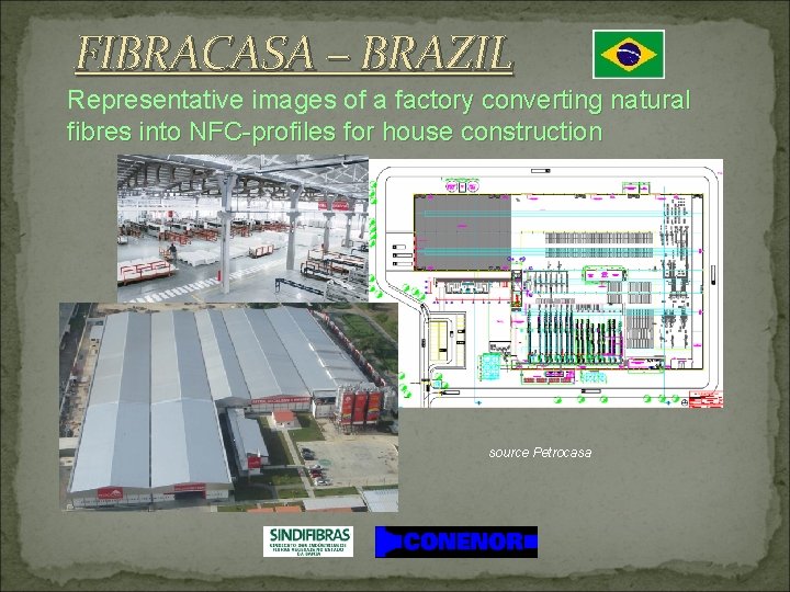 FIBRACASA – BRAZIL Representative images of a factory converting natural fibres into NFC-profiles for