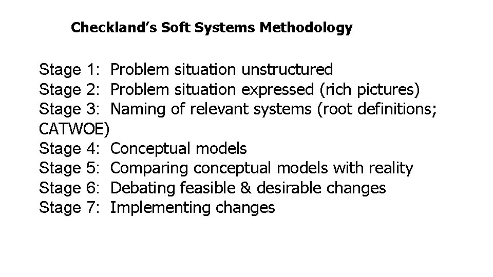 soft systems and the enneagram methodology PROFESSOR ROBIN