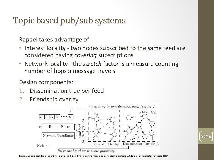 Topic based pub/sub systems Rappel takes advantage of: • Interest locality - two nodes