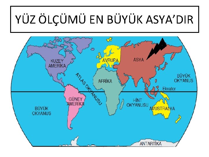 YÜZ ÖLÇÜMÜ EN BÜYÜK ASYA’DIR 