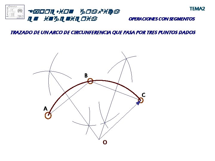 Expresion grafica en ingenieria TEMA 2 OPERACIONES CON SEGMENTOS TRAZADO DE UN ARCO DE