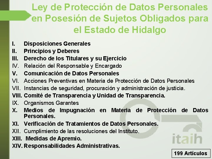 Ley de Protección de Datos Personales en Posesión de Sujetos Obligados para el Estado