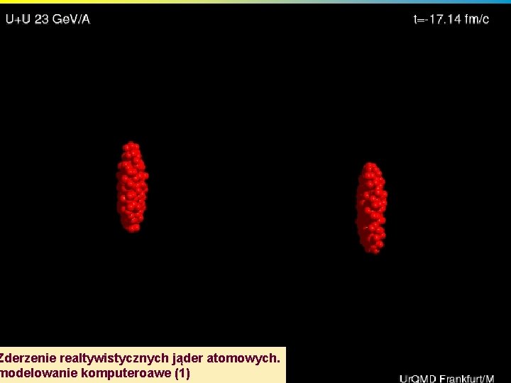 Zderzenie realtywistycznych jąder atomowych. modelowanie komputeroawe (1) 