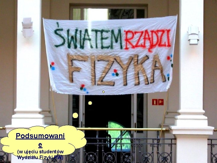 Podsumowanie Podsumowani e (w ujęciu studentów Wydziału Fizyki PW) 