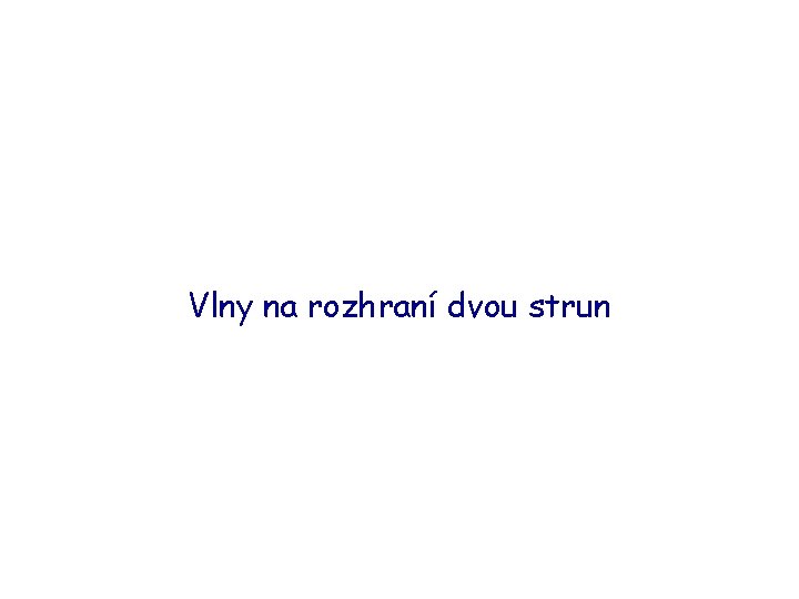 Vlny na rozhraní dvou strun 
