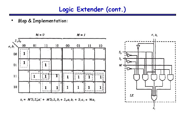 Logic Extender (cont. ) • Map & Implementation: 