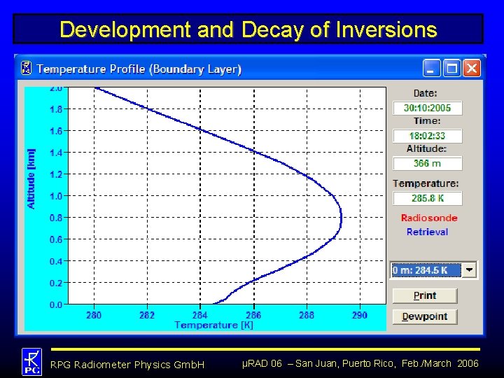 Development and Decay of Inversions RPG Radiometer Physics Gmb. H µRAD 06 – San