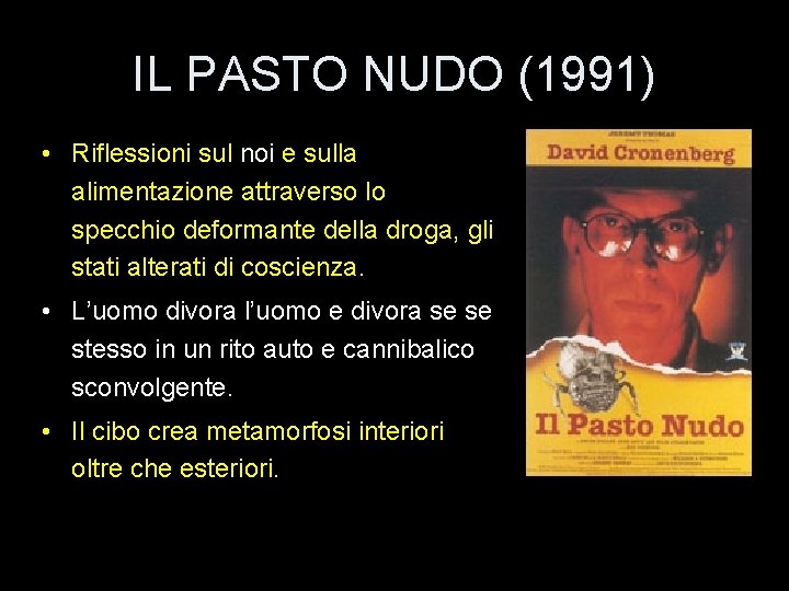 IL PASTO NUDO (1991) • Riflessioni sul noi e sulla alimentazione attraverso lo specchio