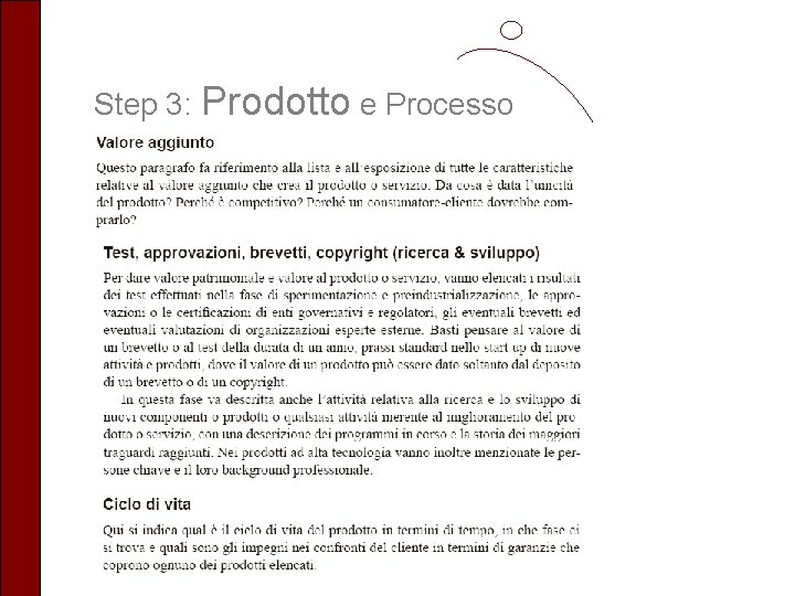 Step 3: Prodotto e Processo 