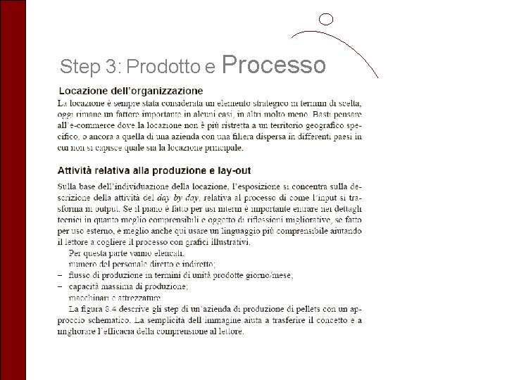 Step 3: Prodotto e Processo 